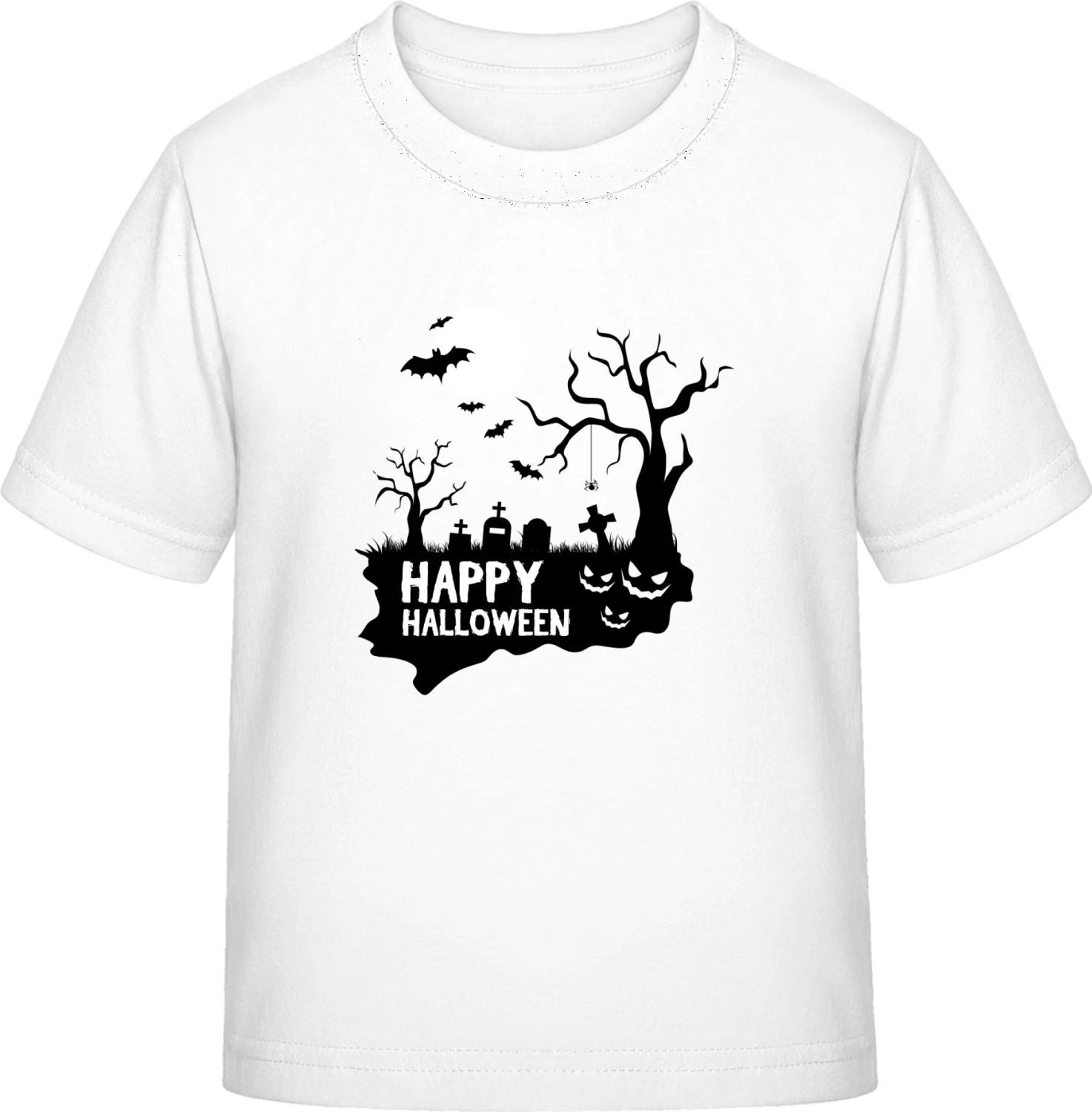 Happy Halloween Scene - White Exact 190 Kids - Front