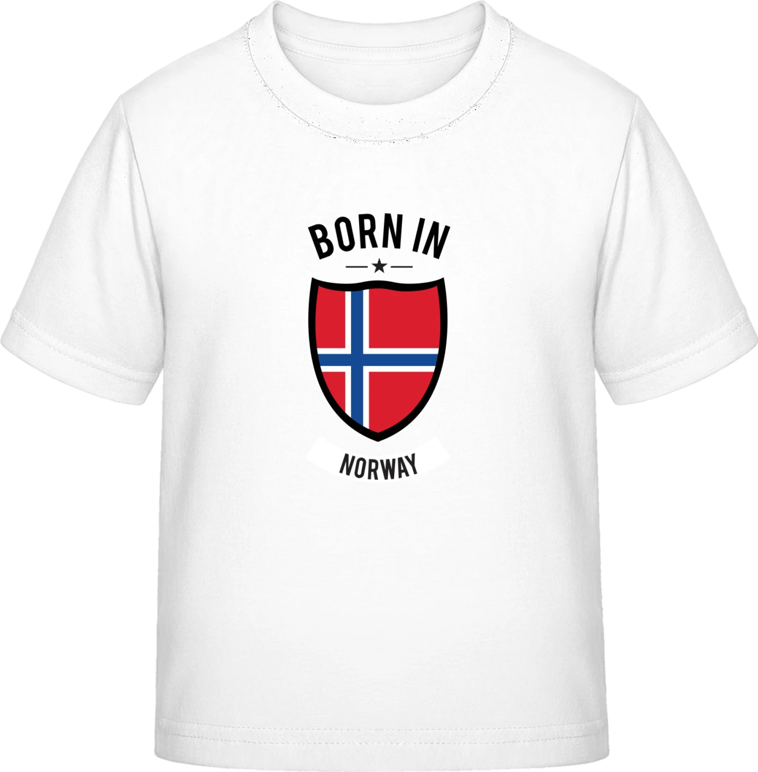 Born in Norway - White Exact 190 Kids - Front