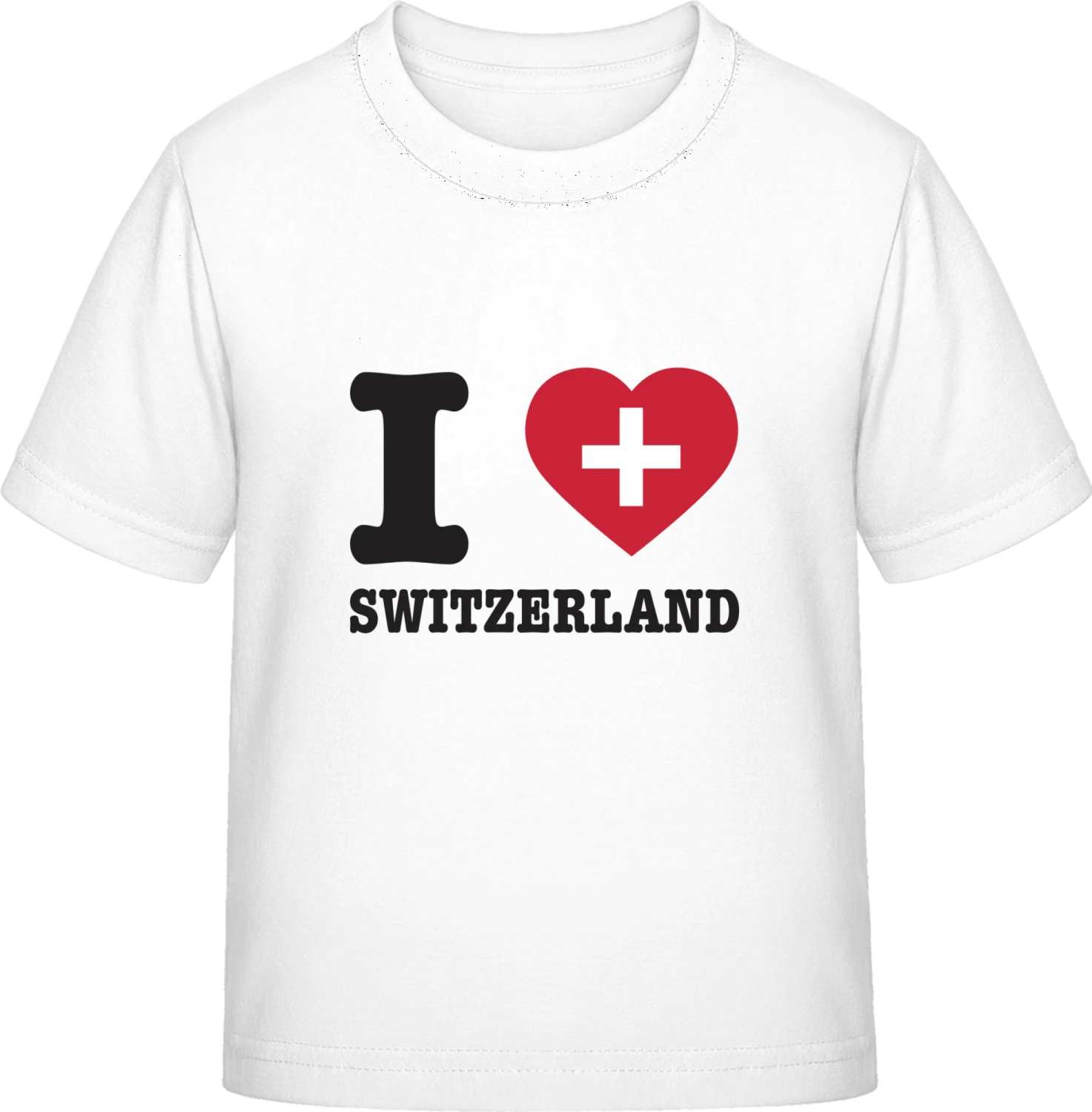 I Love Switzerland - White Exact 190 Kids - Front