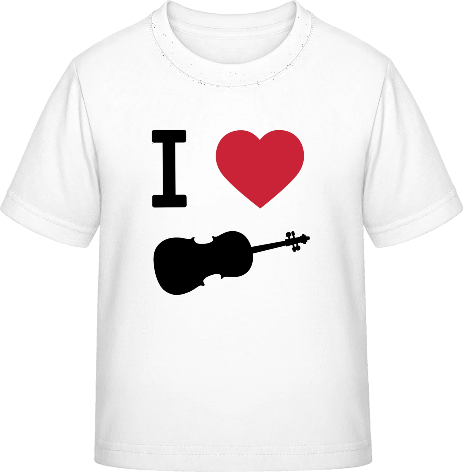 I Heart Violin - White Exact 190 Kids - Front