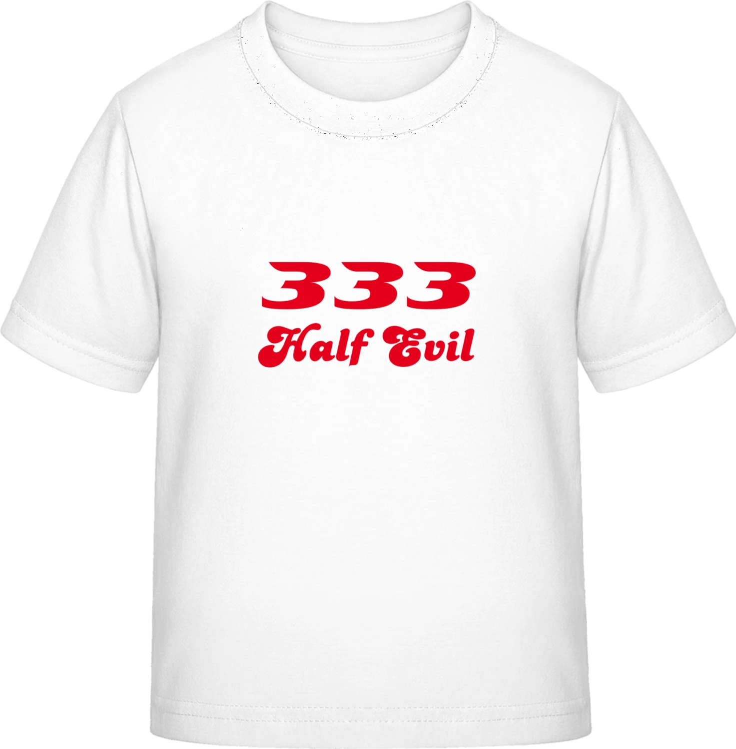 333 Half Evil - White Exact 190 Kids - Front