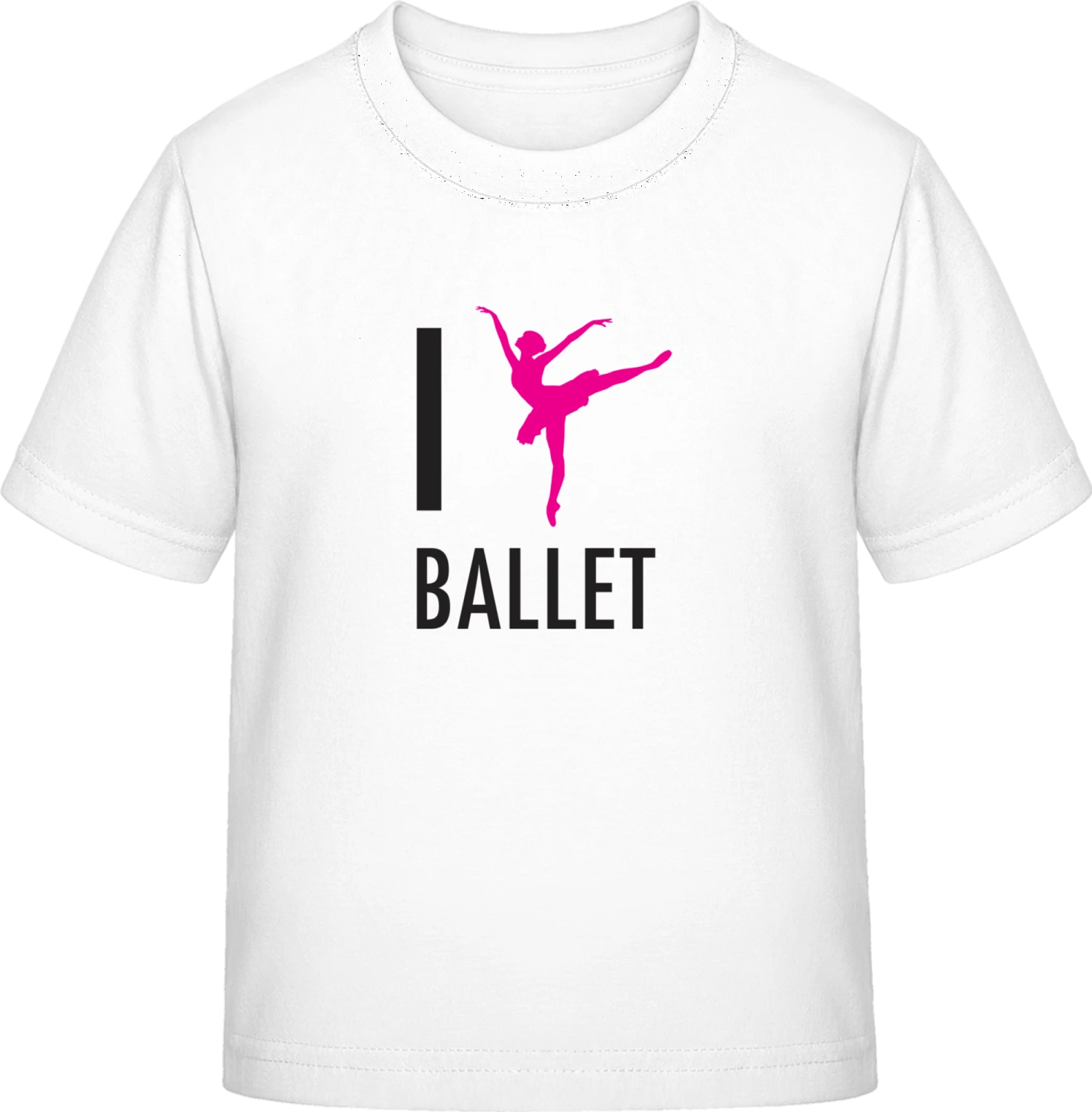 I Love Ballet - White Exact 190 Kids - Front