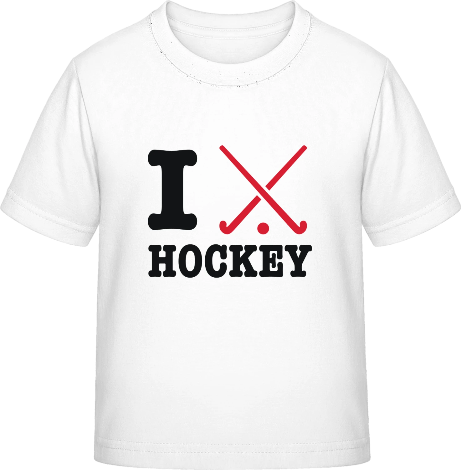 I Heart Field Hockey - White Exact 190 Kids - Front