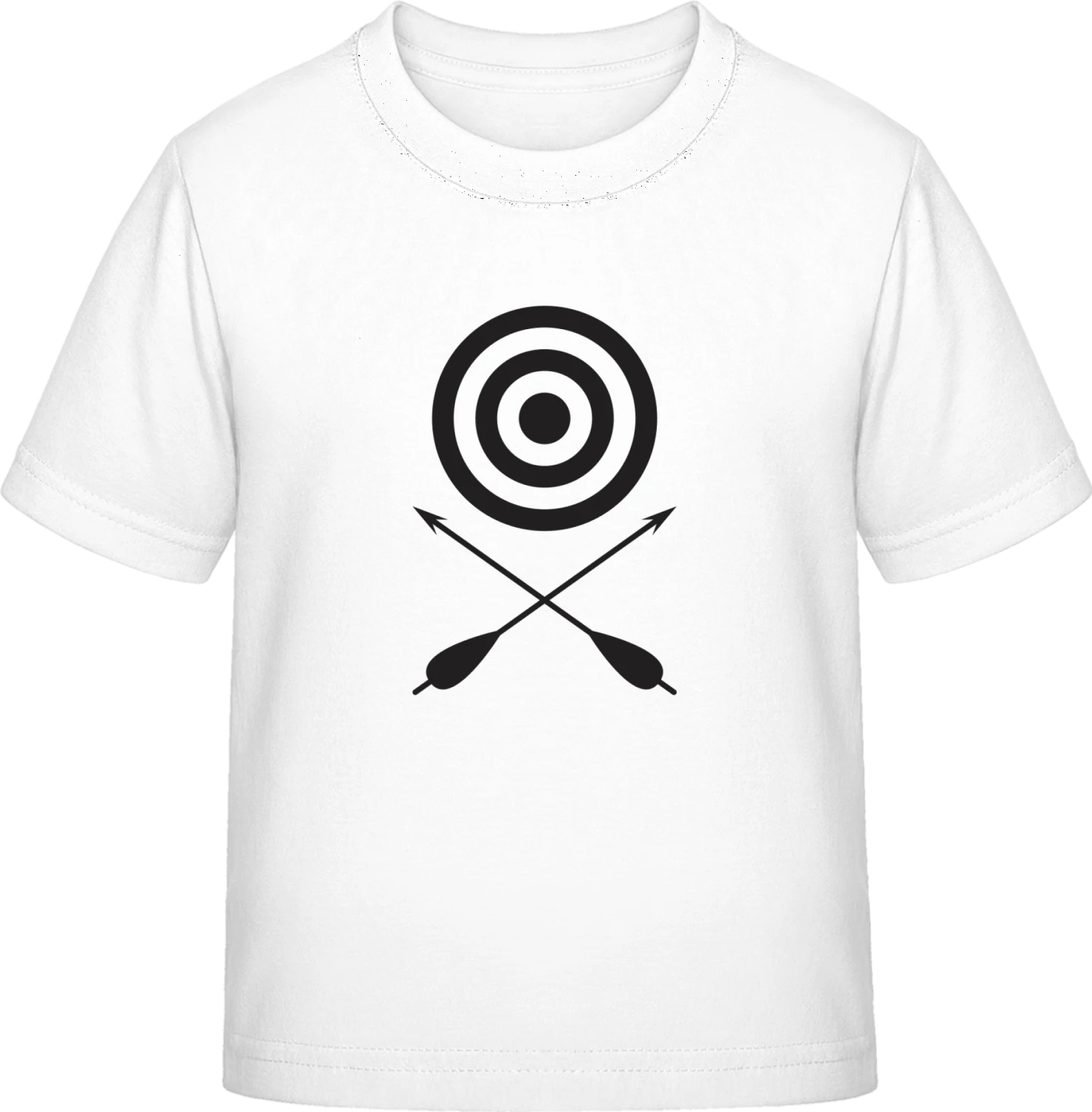 Archery Target And Crossed Arrows - White Exact 190 Kids - Front