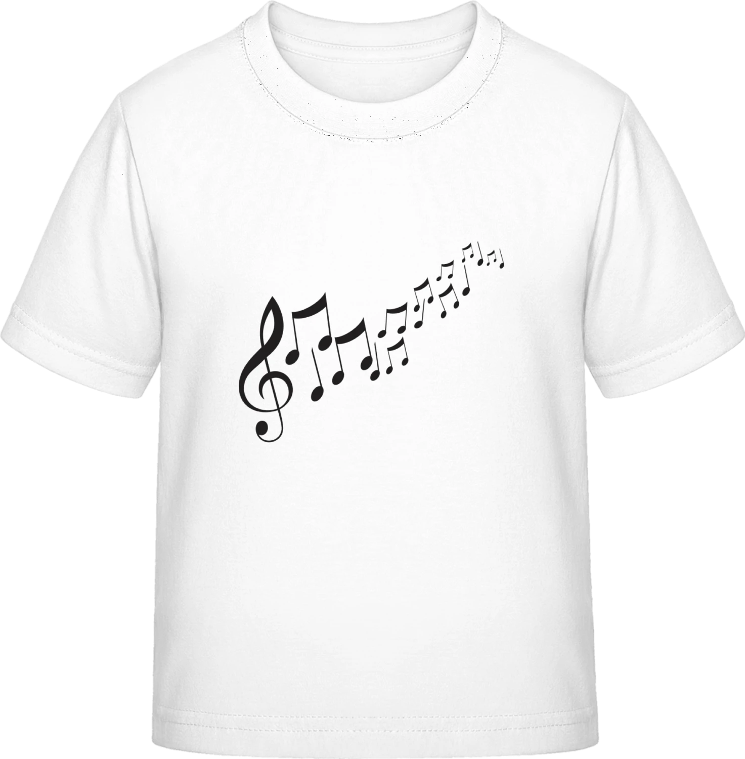 Dancing Music Notes - White Exact 190 Kids - Front