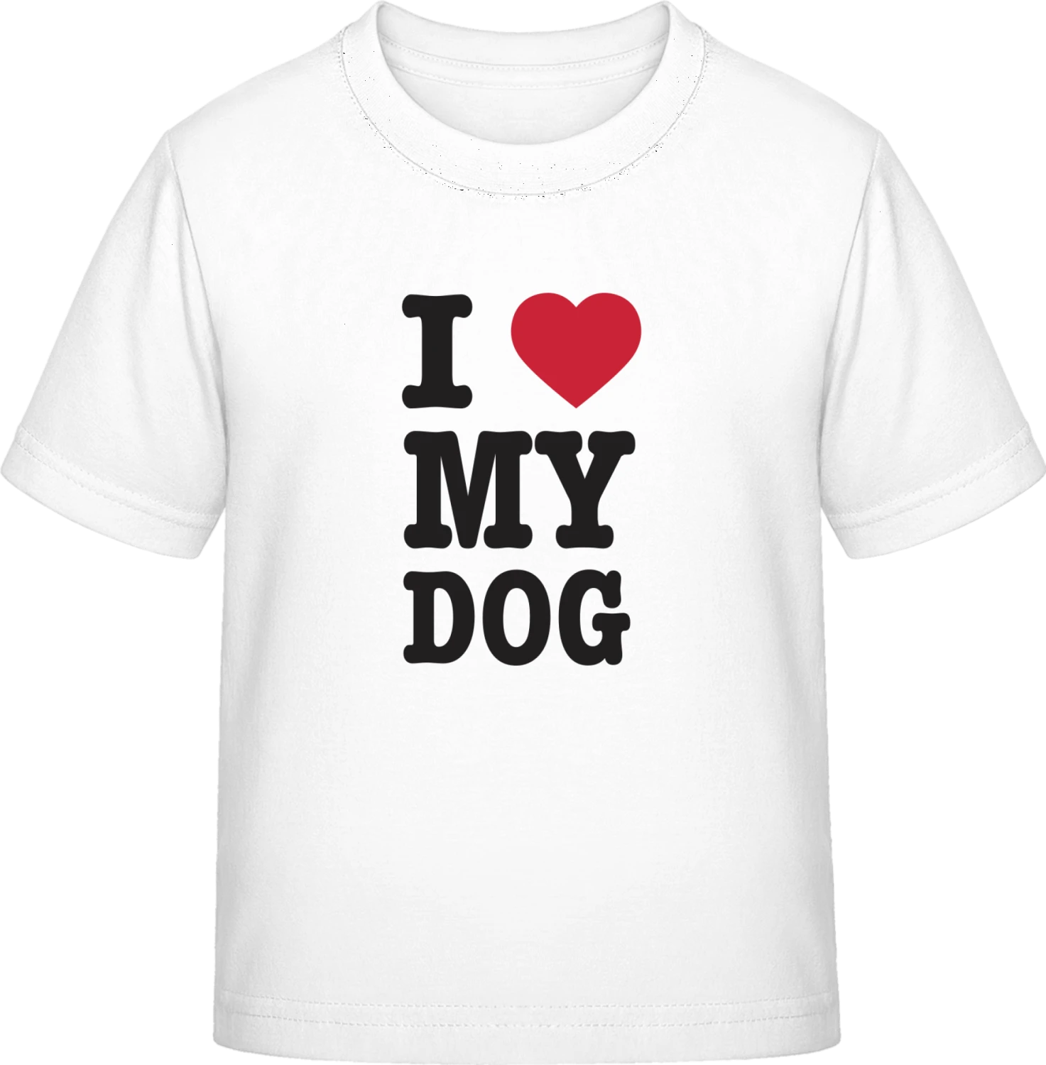 I Love My Dog - White Exact 190 Kids - Front