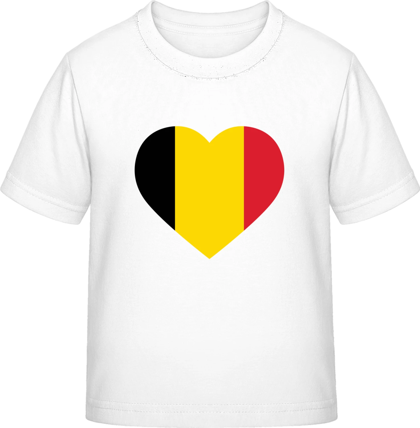 Belgium Heart - White Exact 190 Kids - Front