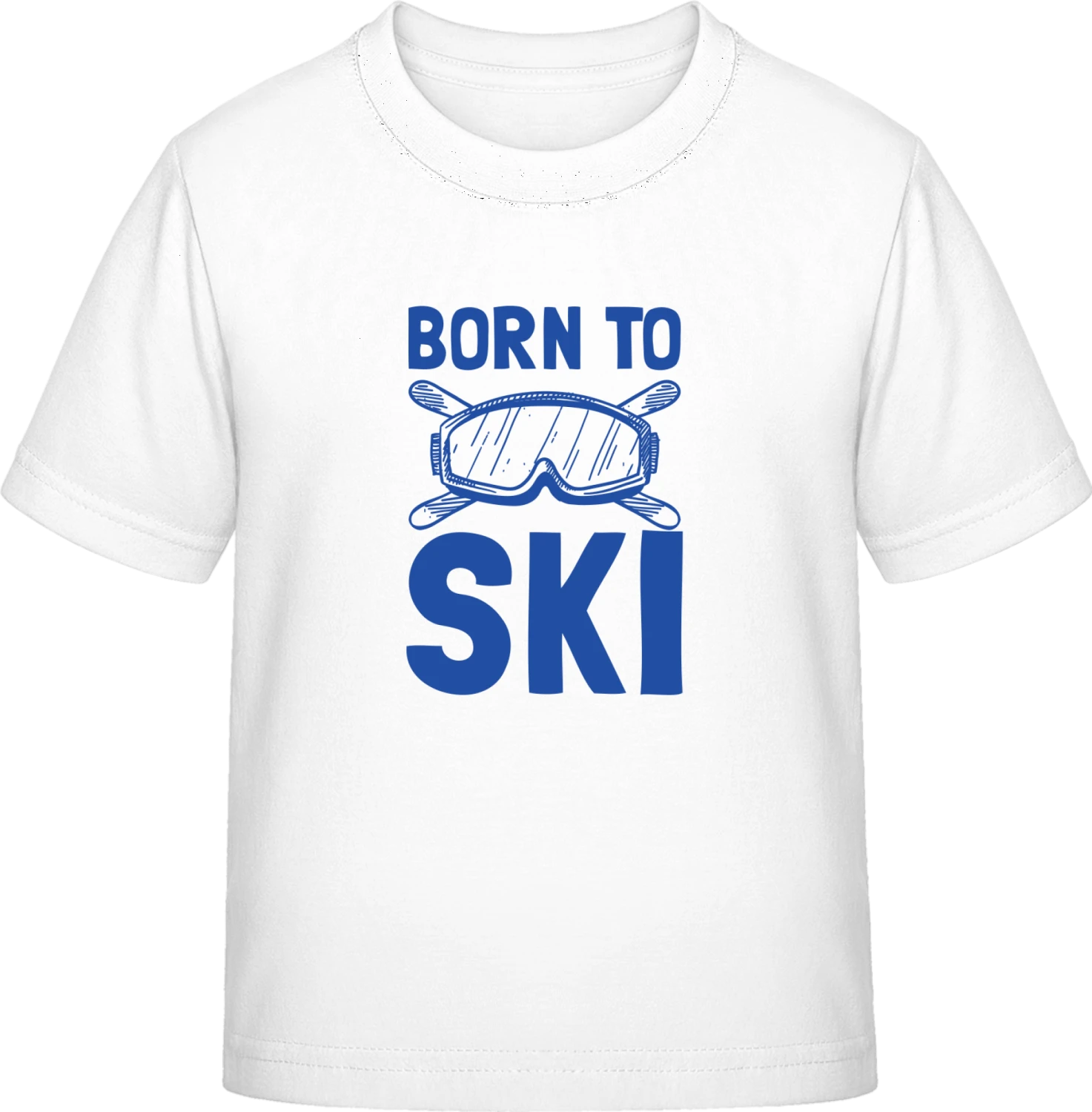 Born To Ski Logo - White Exact 190 Kids - Front