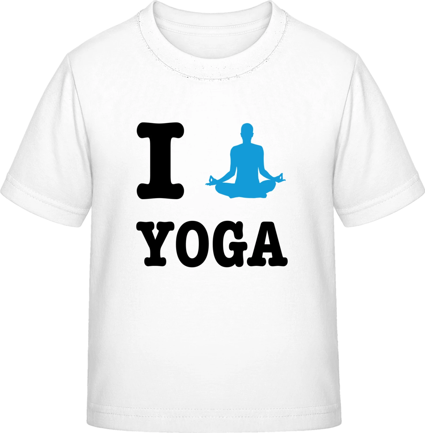 I Love Yoga - White Exact 190 Kids - Front