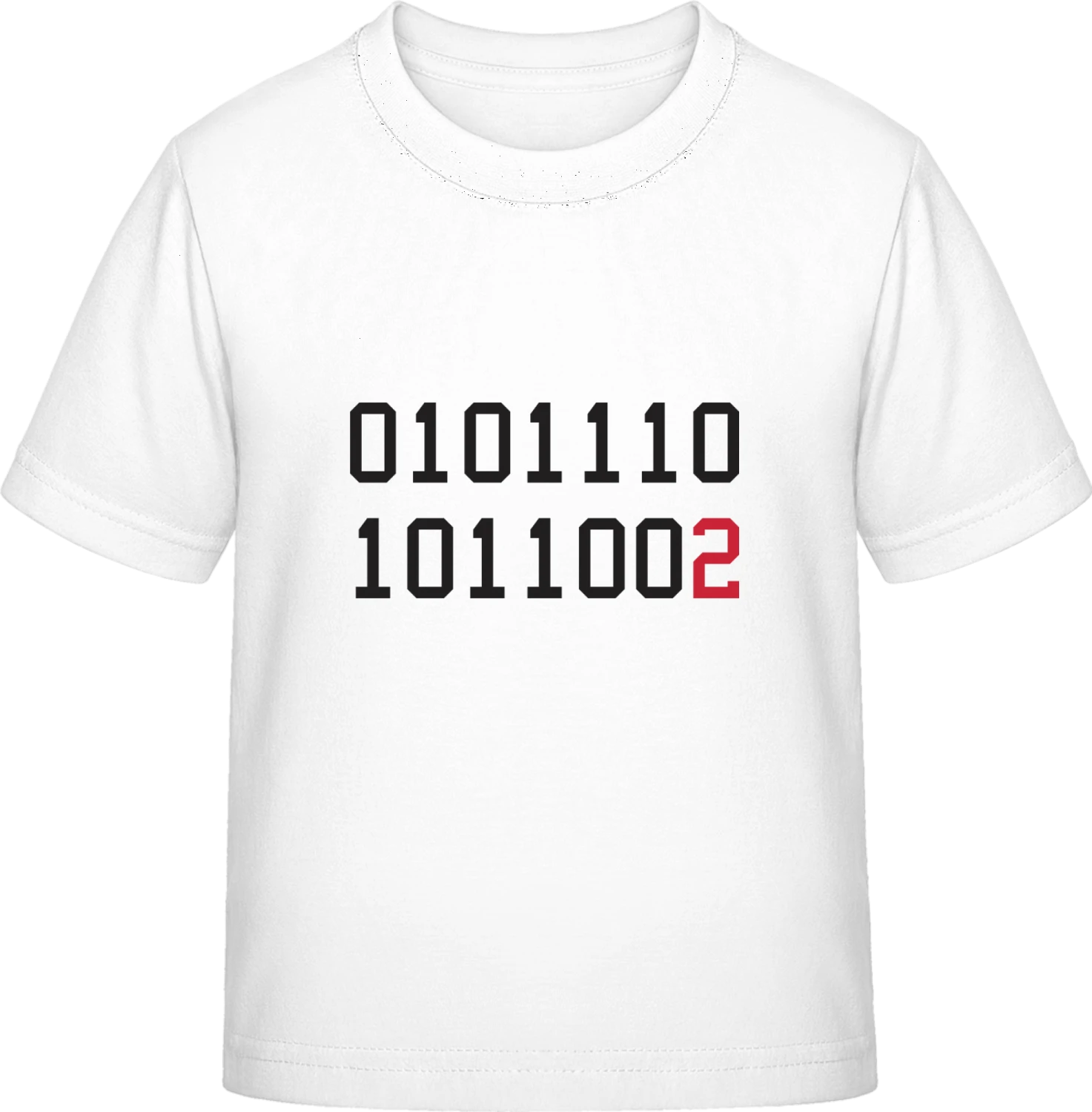 Binary Code Think Different - White Exact 190 Kids - Front