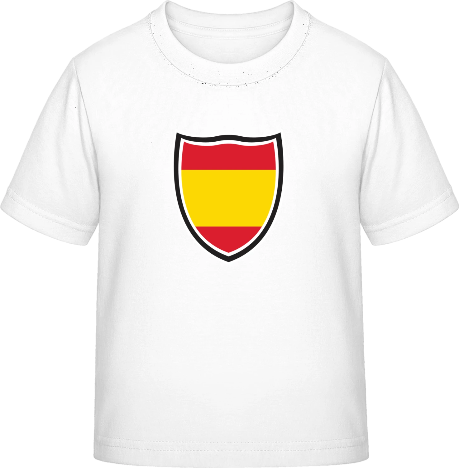 Spain Shield Flag - White Exact 190 Kids - Front