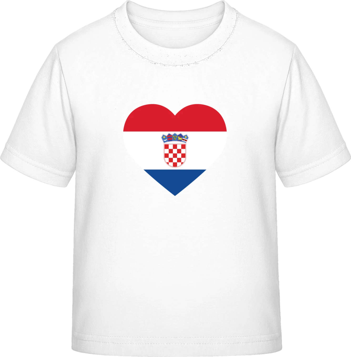 Croatia Heart - White Exact 190 Kids - Front