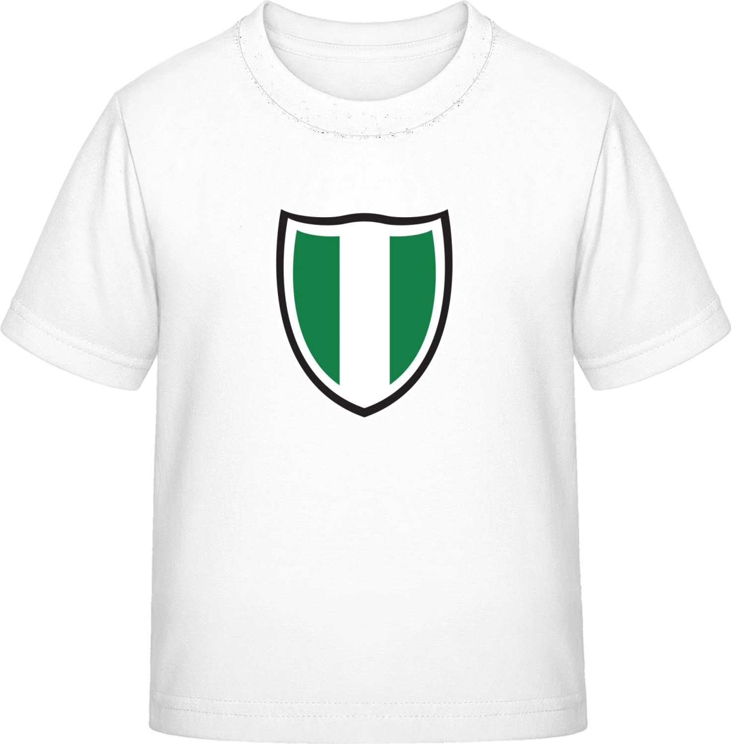 Nigeria Shield Flag - White Exact 190 Kids - Front