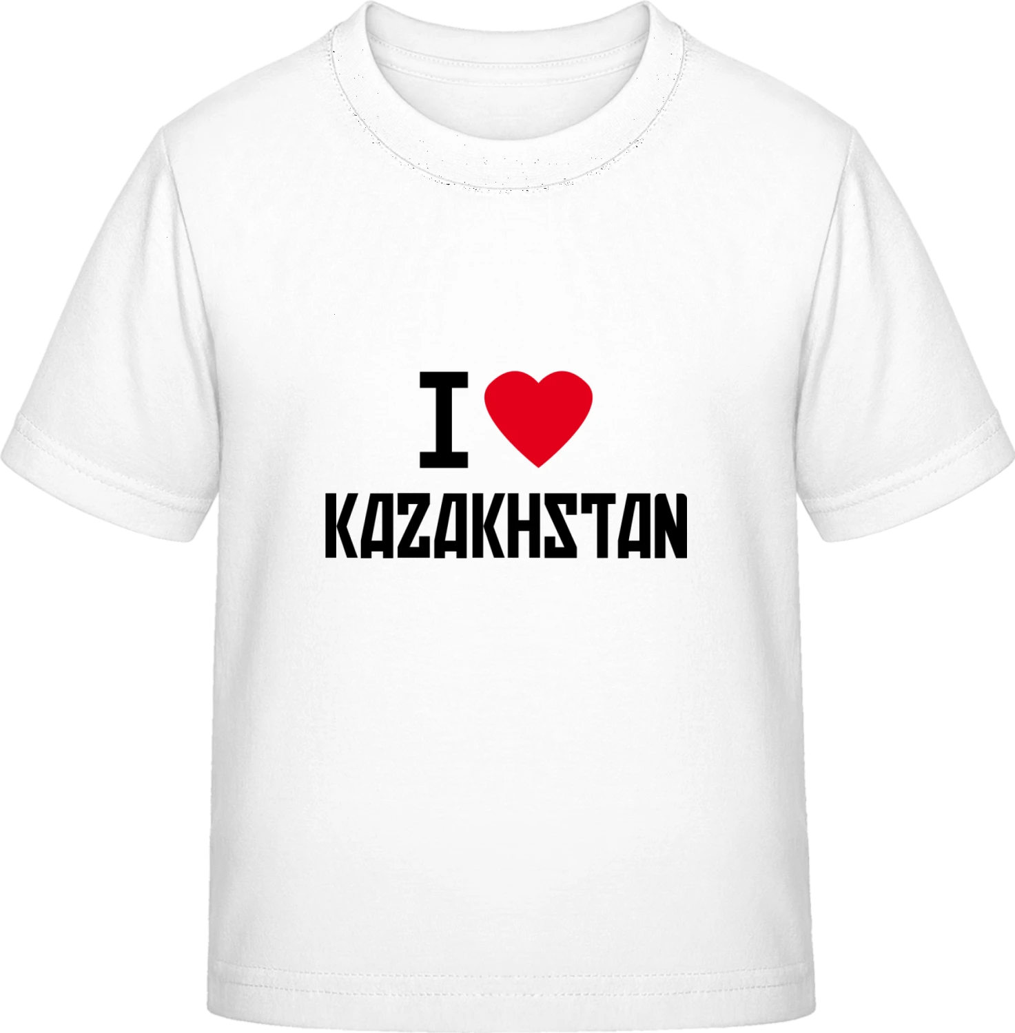 I Love Kazakhstan - White Exact 190 Kids - Front