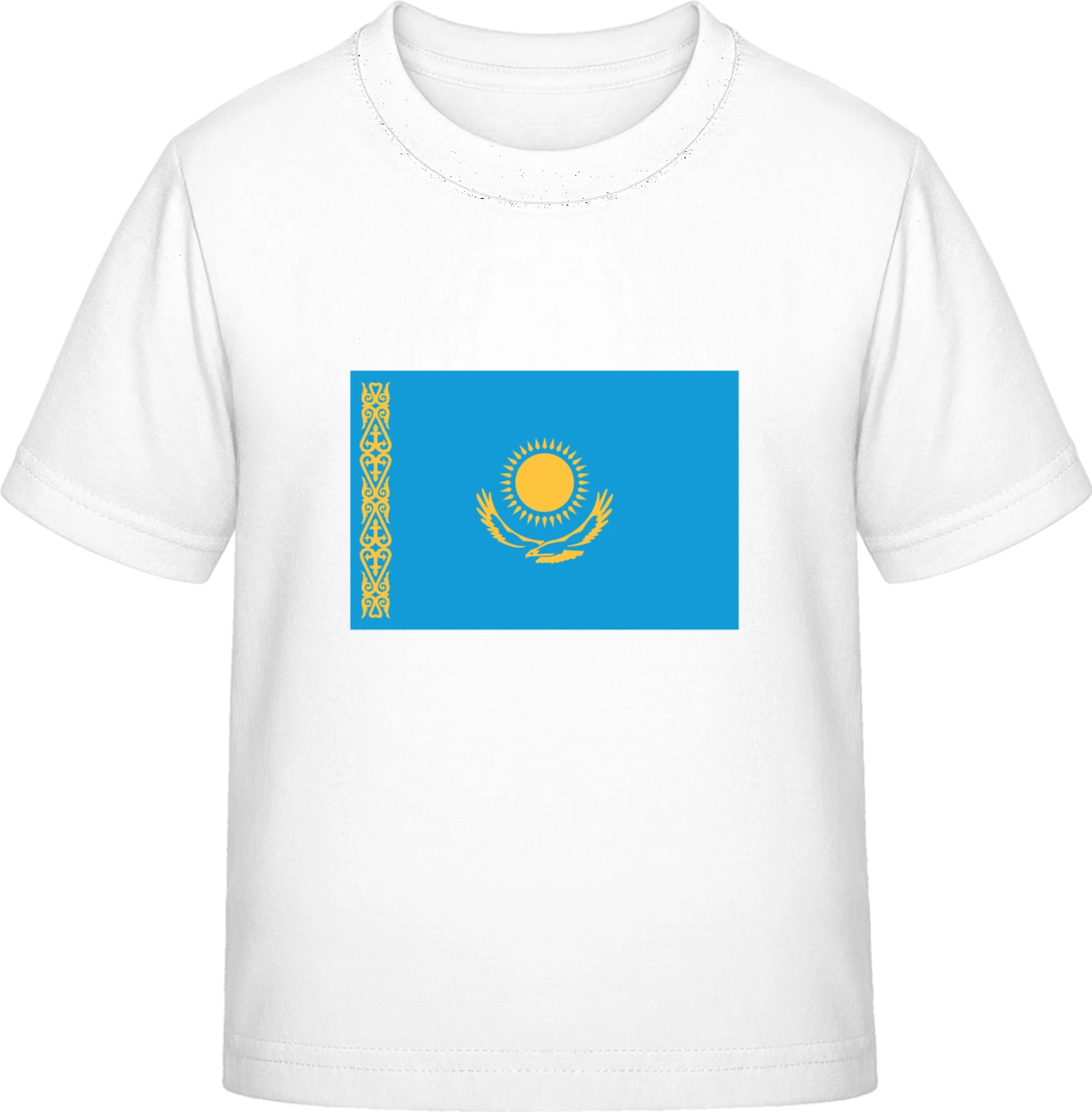 Flag of Kazakhstan - White Exact 190 Kids - Front