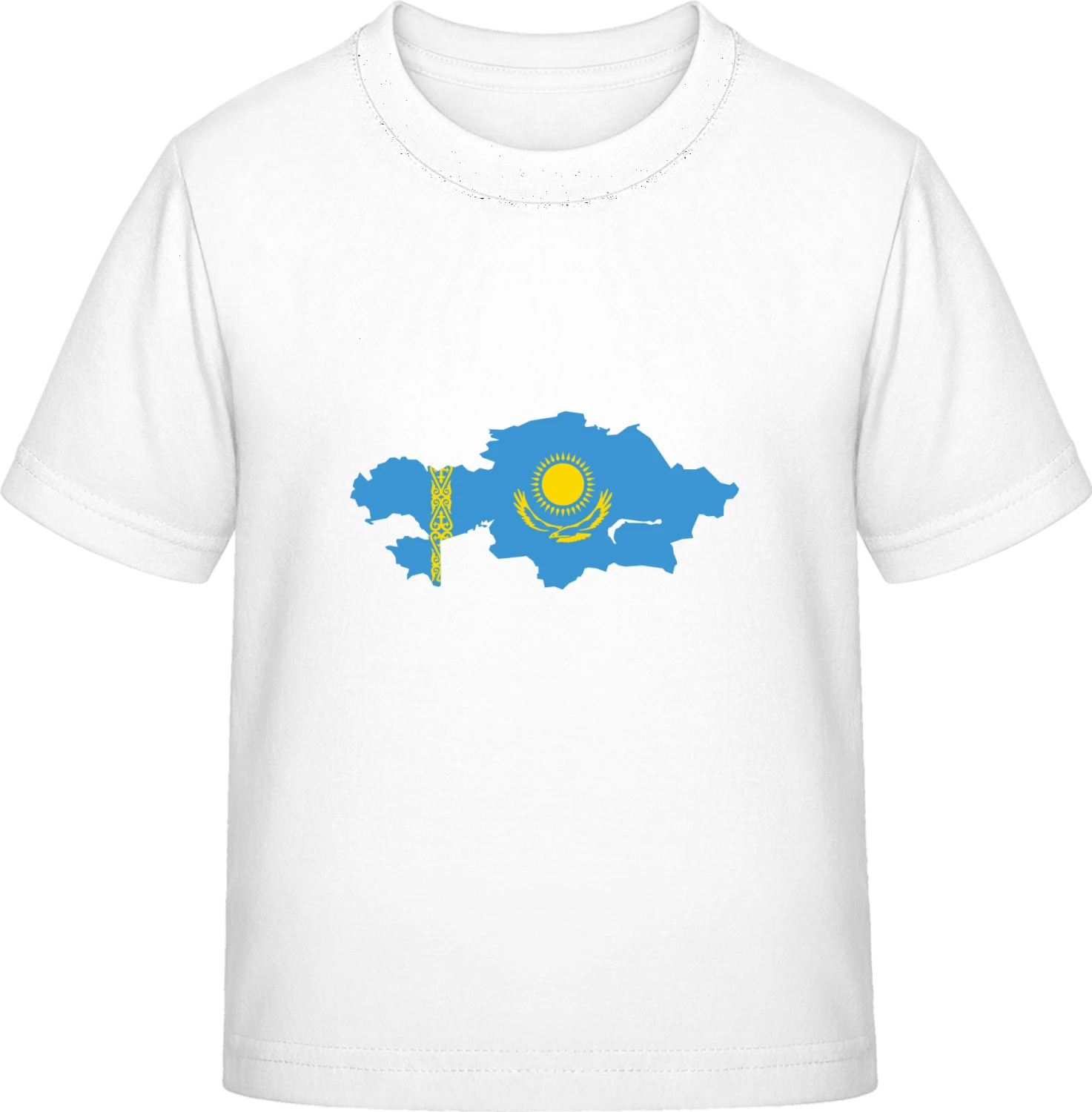 Kazakhstan Map - White Exact 190 Kids - Front