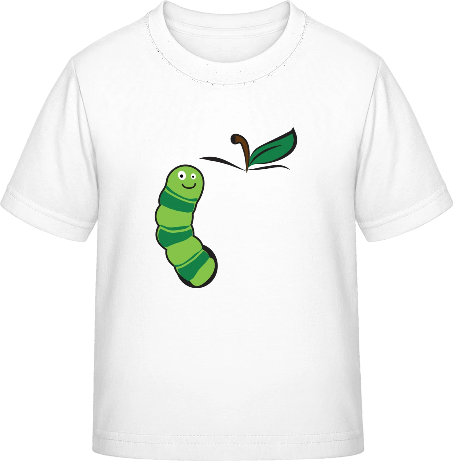 Caterpillar In Apple - White Exact 190 Kids - Front