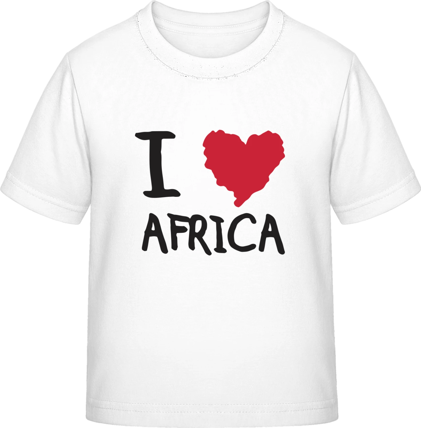 I Love Africa - White Exact 190 Kids - Front