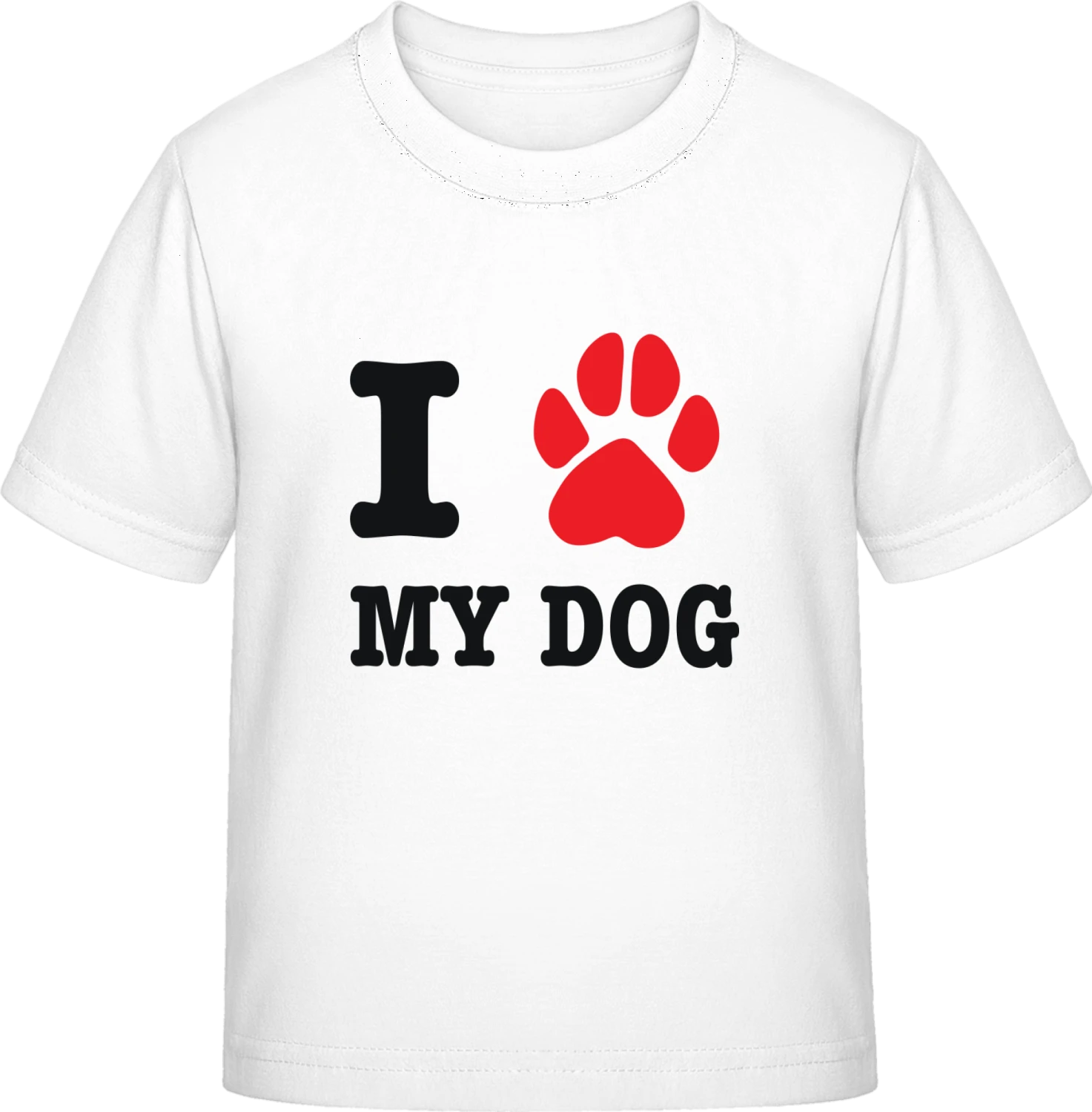 I Heart My Dog - White Exact 190 Kids - Front