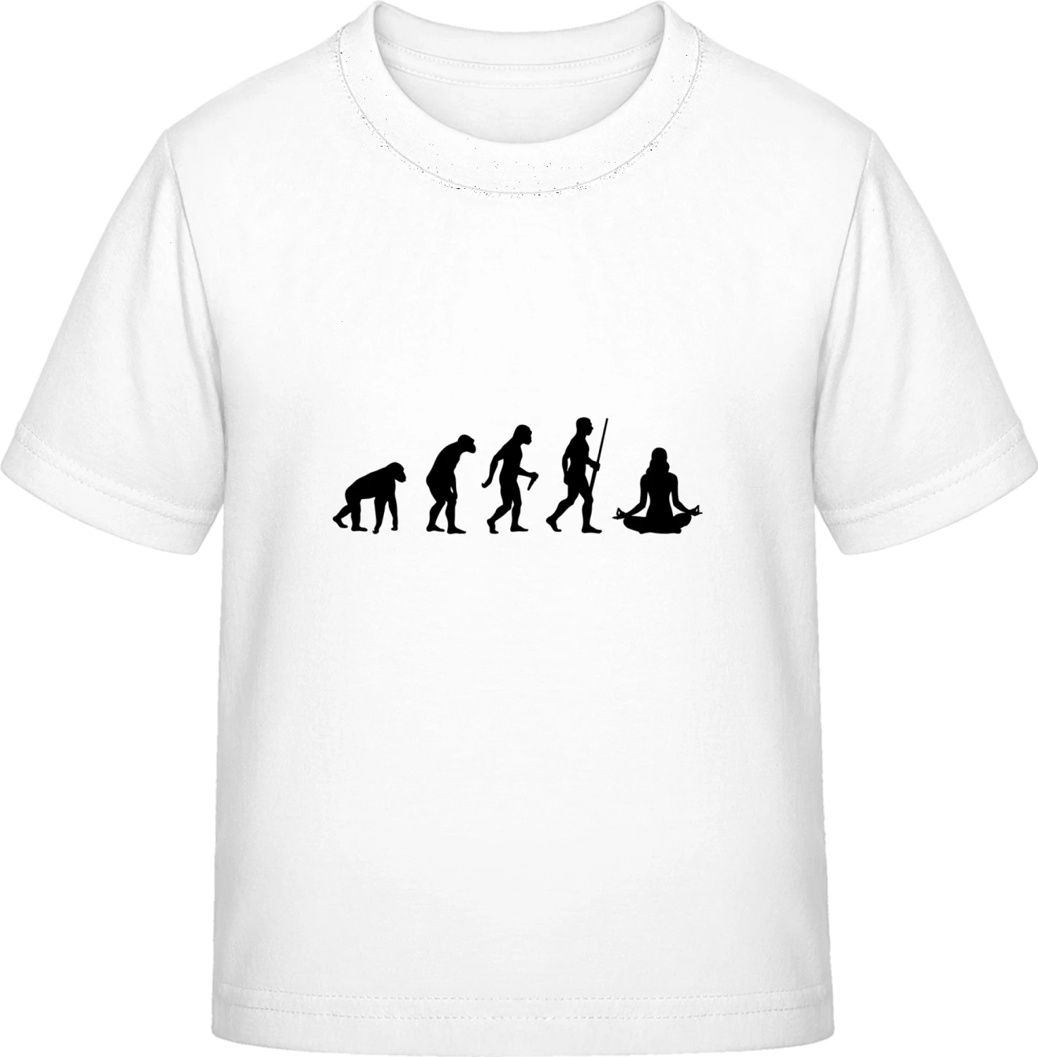 The Evolution of Yoga - White Exact 190 Kids - Front