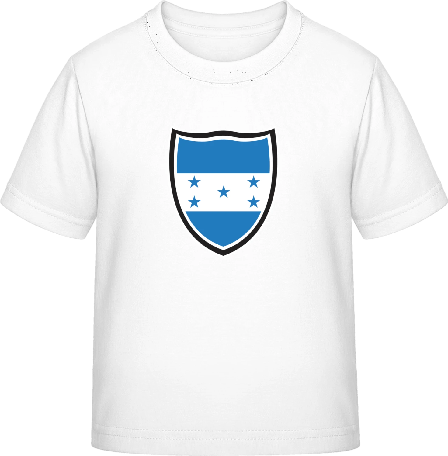 Honduras Flag Shield - White Exact 190 Kids - Front