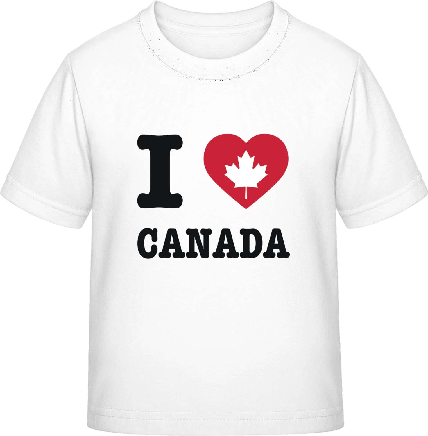 I Love Canada - White Exact 190 Kids - Front