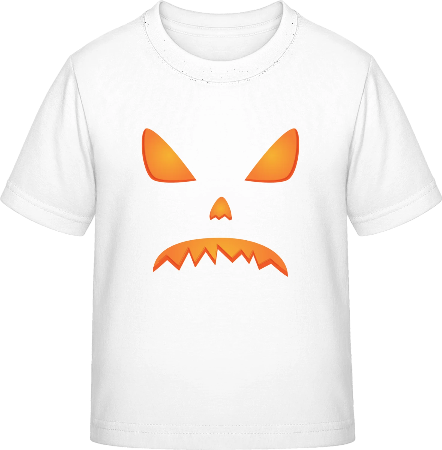 Angry Halloween Pumpkin Effect - White Exact 190 Kids - Front