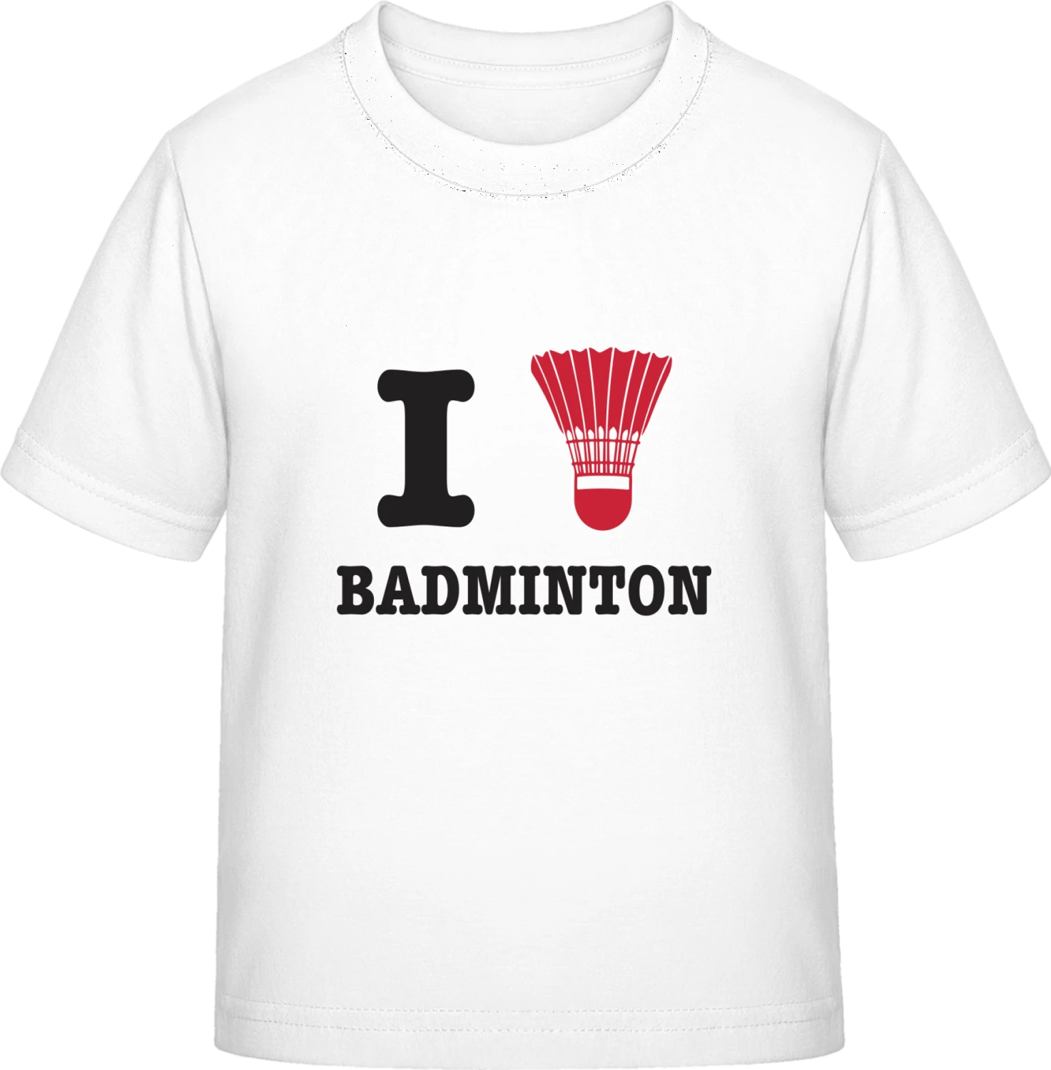 I Love Badminton - White Exact 190 Kids - Front