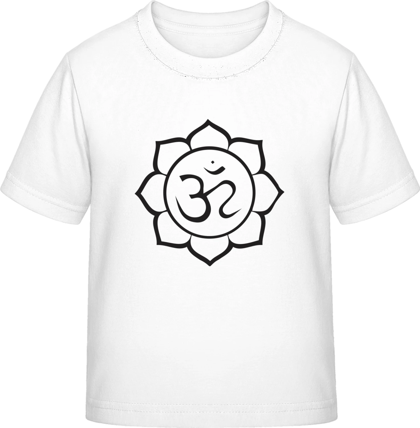 Om Lotus Flower - White Exact 190 Kids - Front