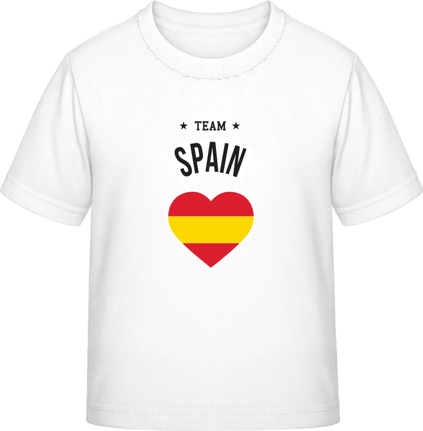 Team Spain Heart - White Exact 190 Kids - Front