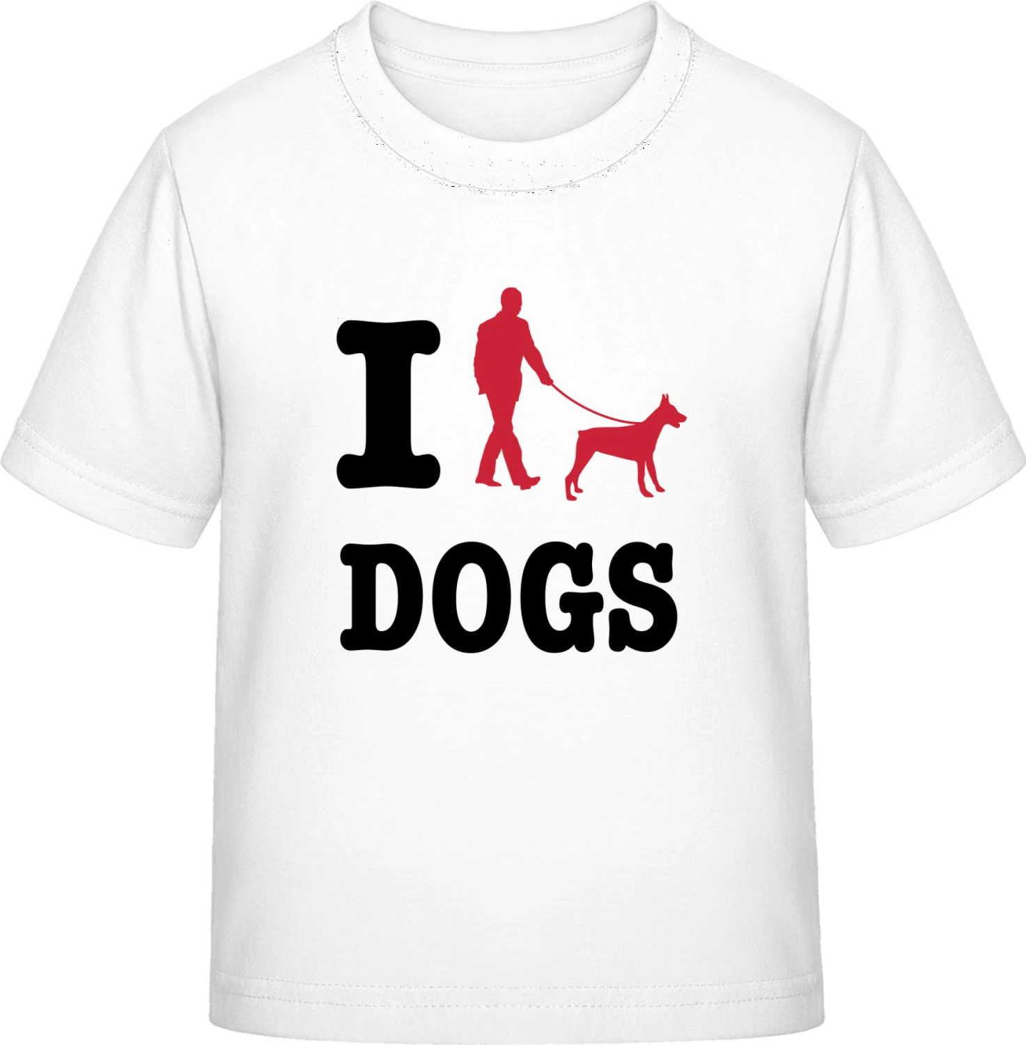 I Love Dogs - White Exact 190 Kids - Front