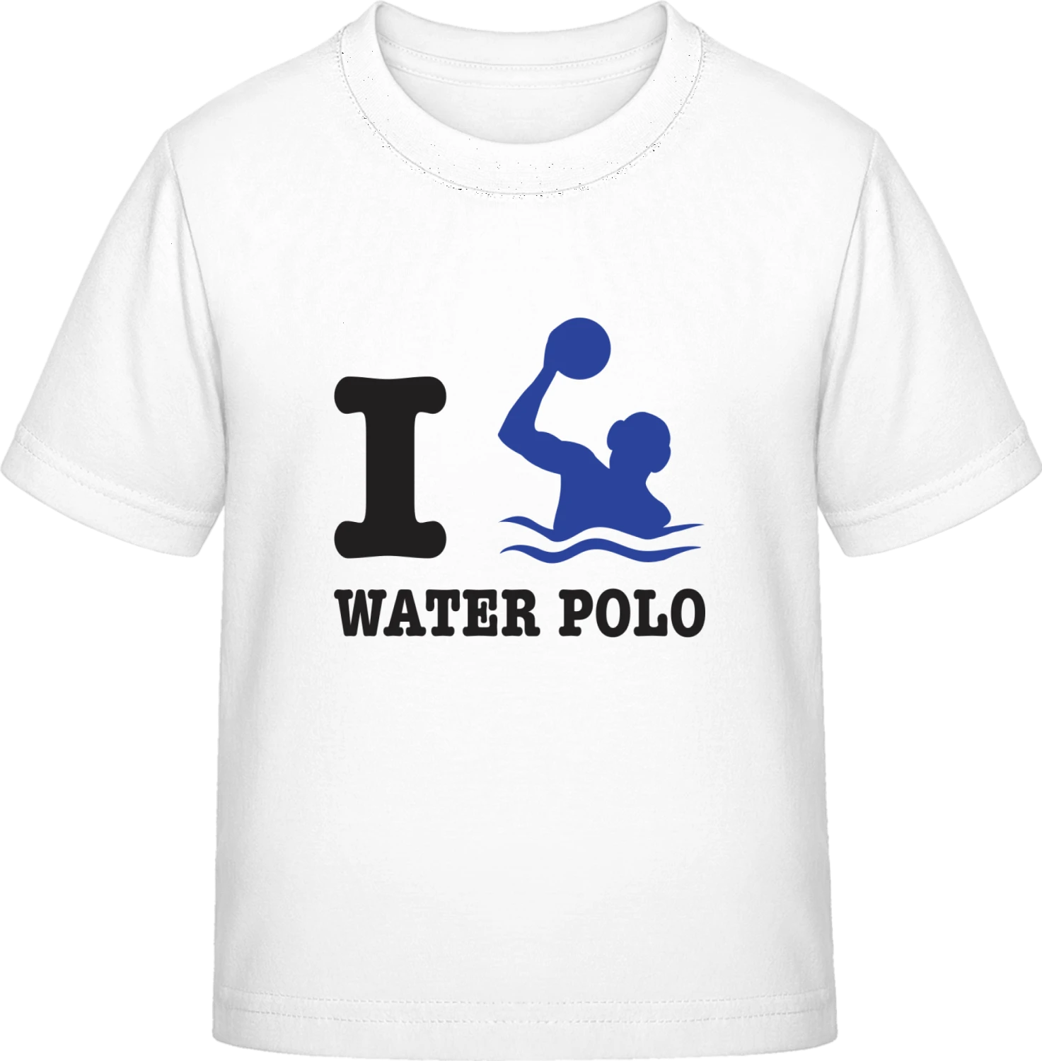 I Love Water Polo - White Exact 190 Kids - Front