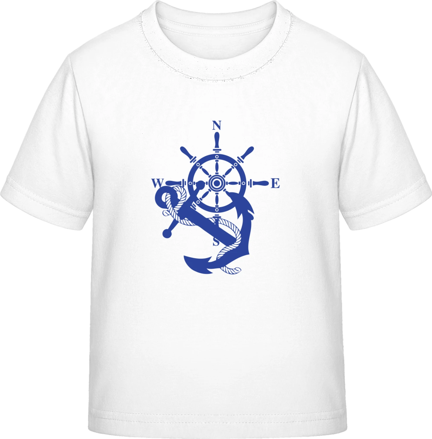 Sailing Logo - White Exact 190 Kids - Front