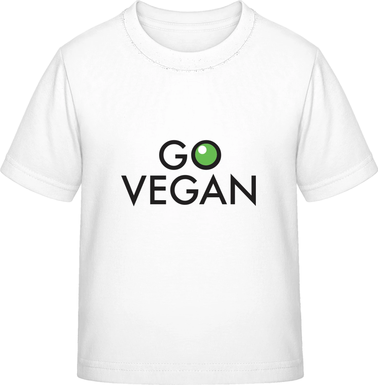 Go Vegan Logo - White Exact 190 Kids - Front