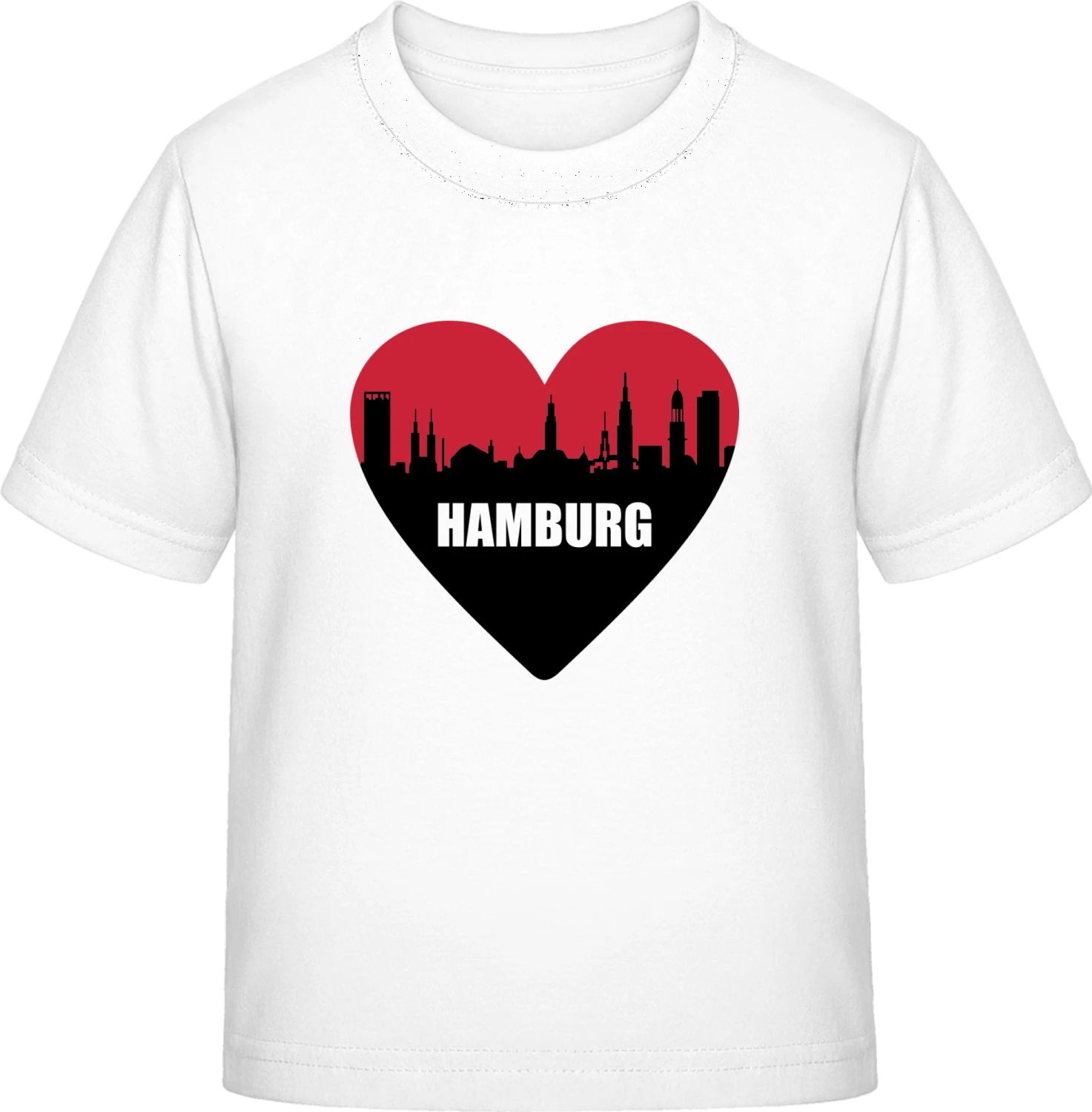 Hamburg Heart - White Exact 190 Kids - Front