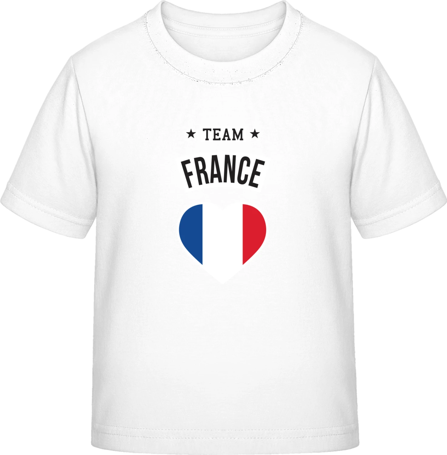 Team France Heart - White Exact 190 Kids - Front