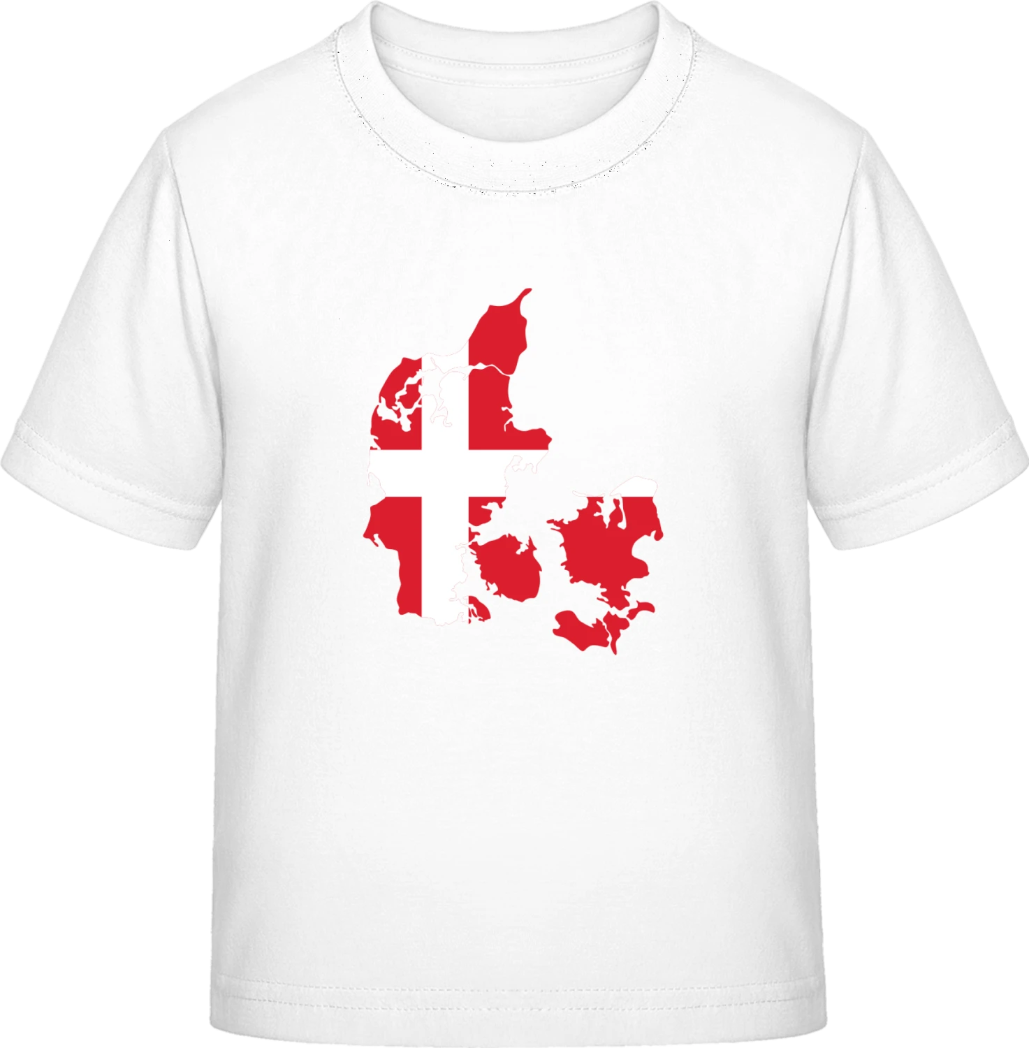 Denmark Map - White Exact 190 Kids - Front