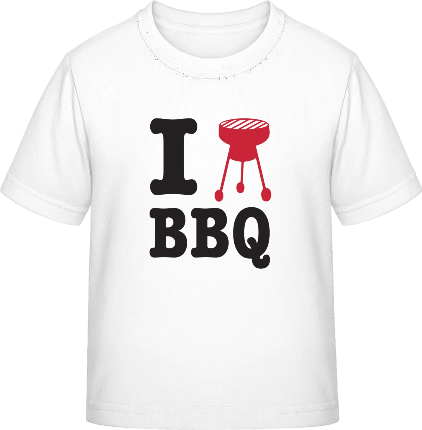 I Heart BBQ - White Exact 190 Kids - Front