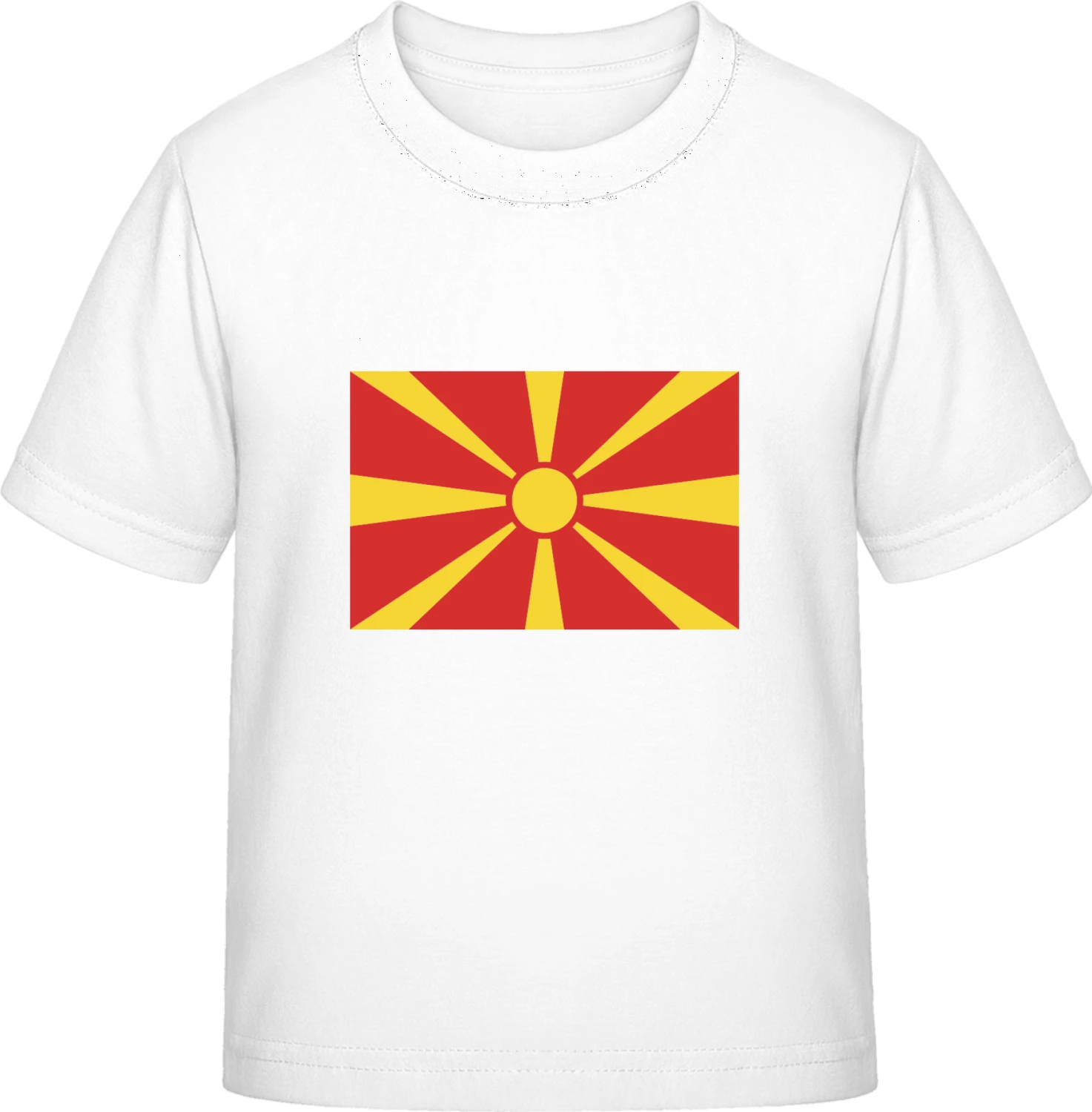 Macedonia Flag - White Exact 190 Kids - Front