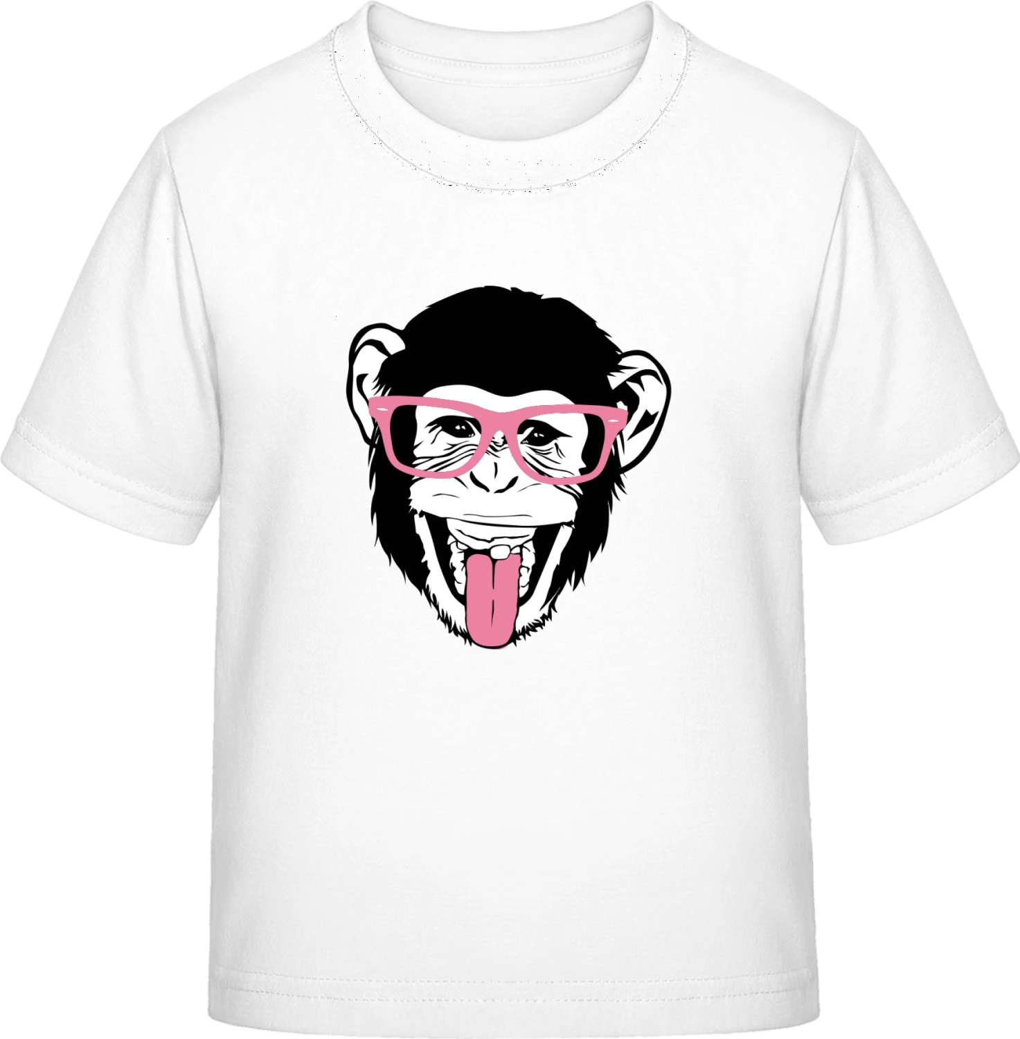 Chimpanzee With Glasses - White Exact 190 Kids - Front