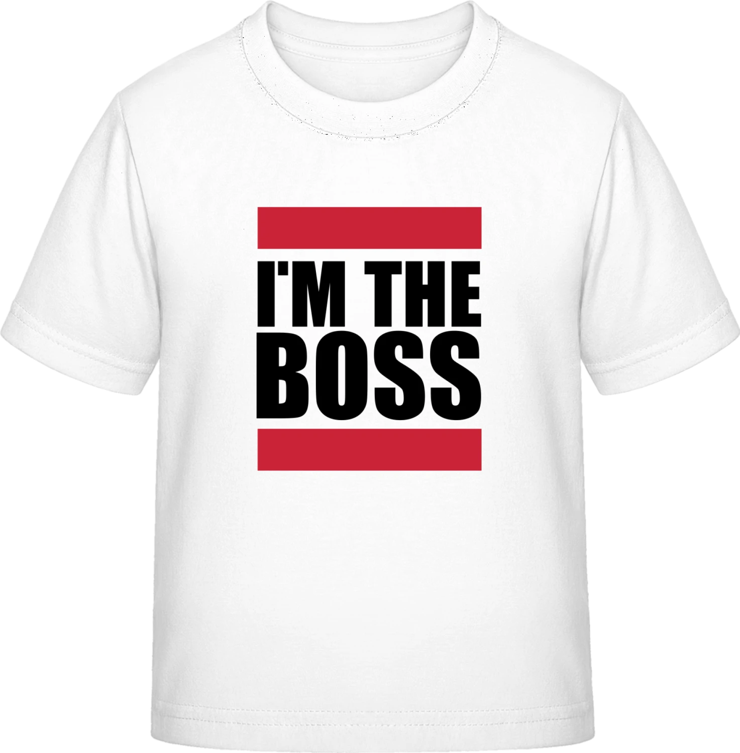 I'm The Boss Logo - White Exact 190 Kids - Front