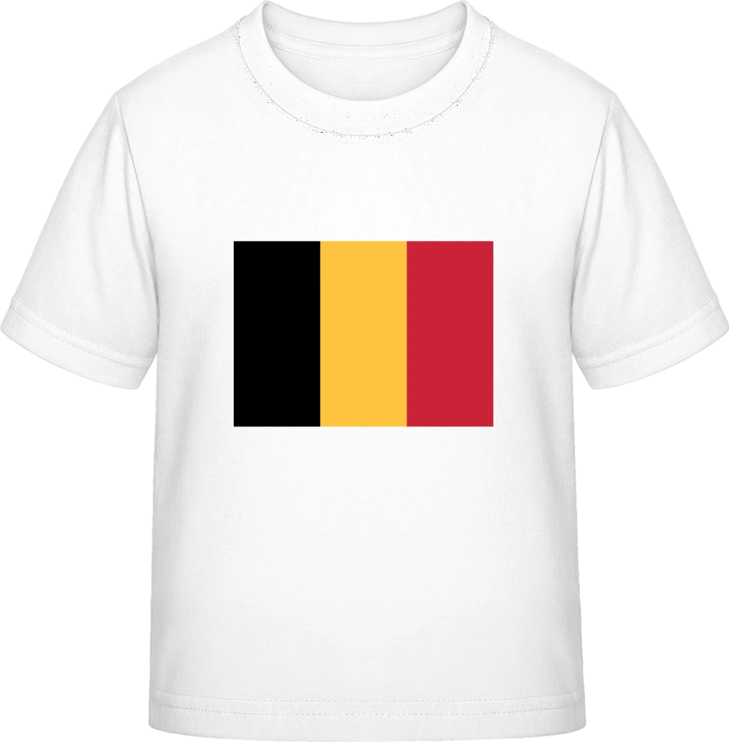 Belgium Flag - White Exact 190 Kids - Front