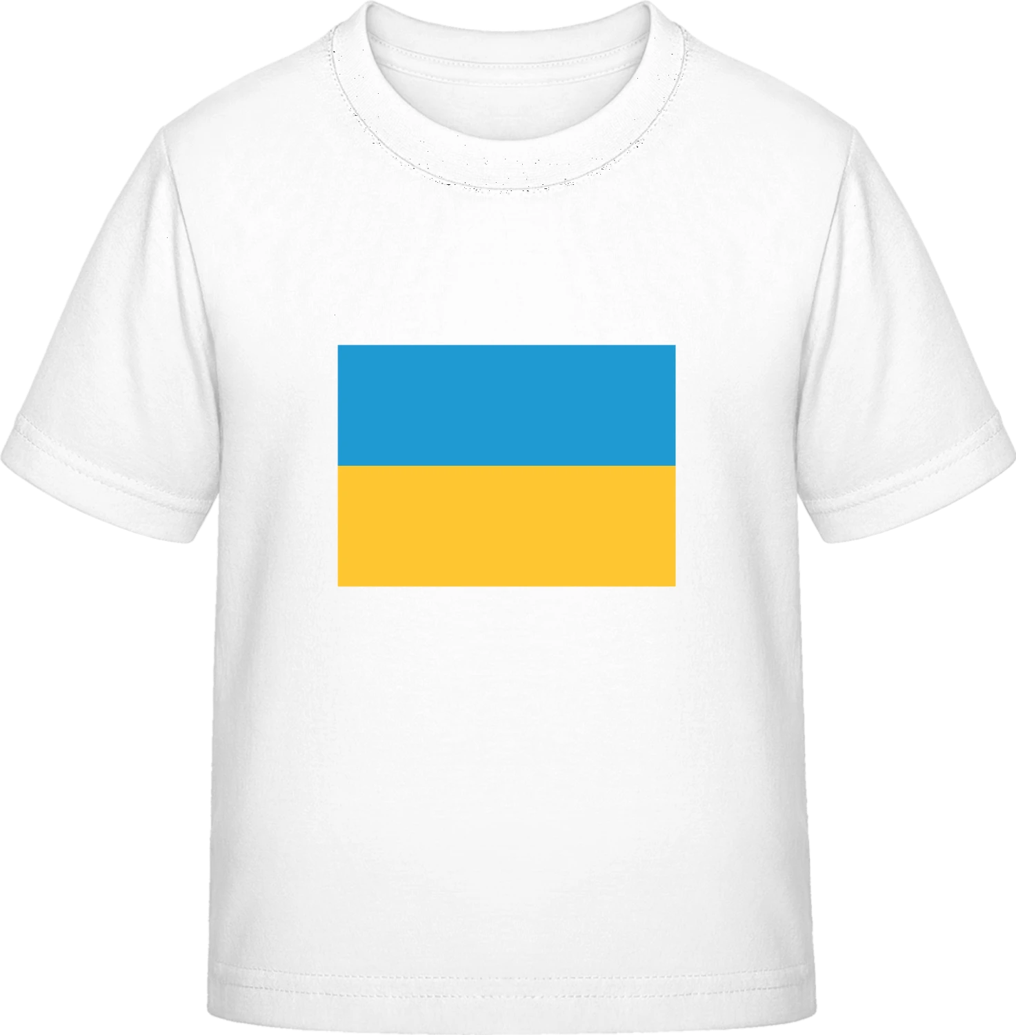 Ukraine Flag - White Exact 190 Kids - Front