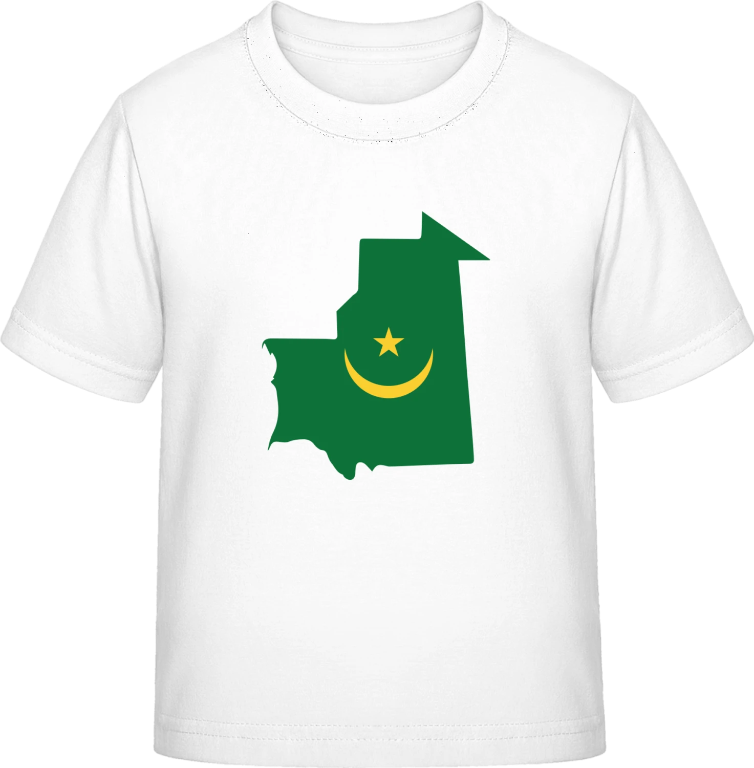 Mauritania Map - White Exact 190 Kids - Front