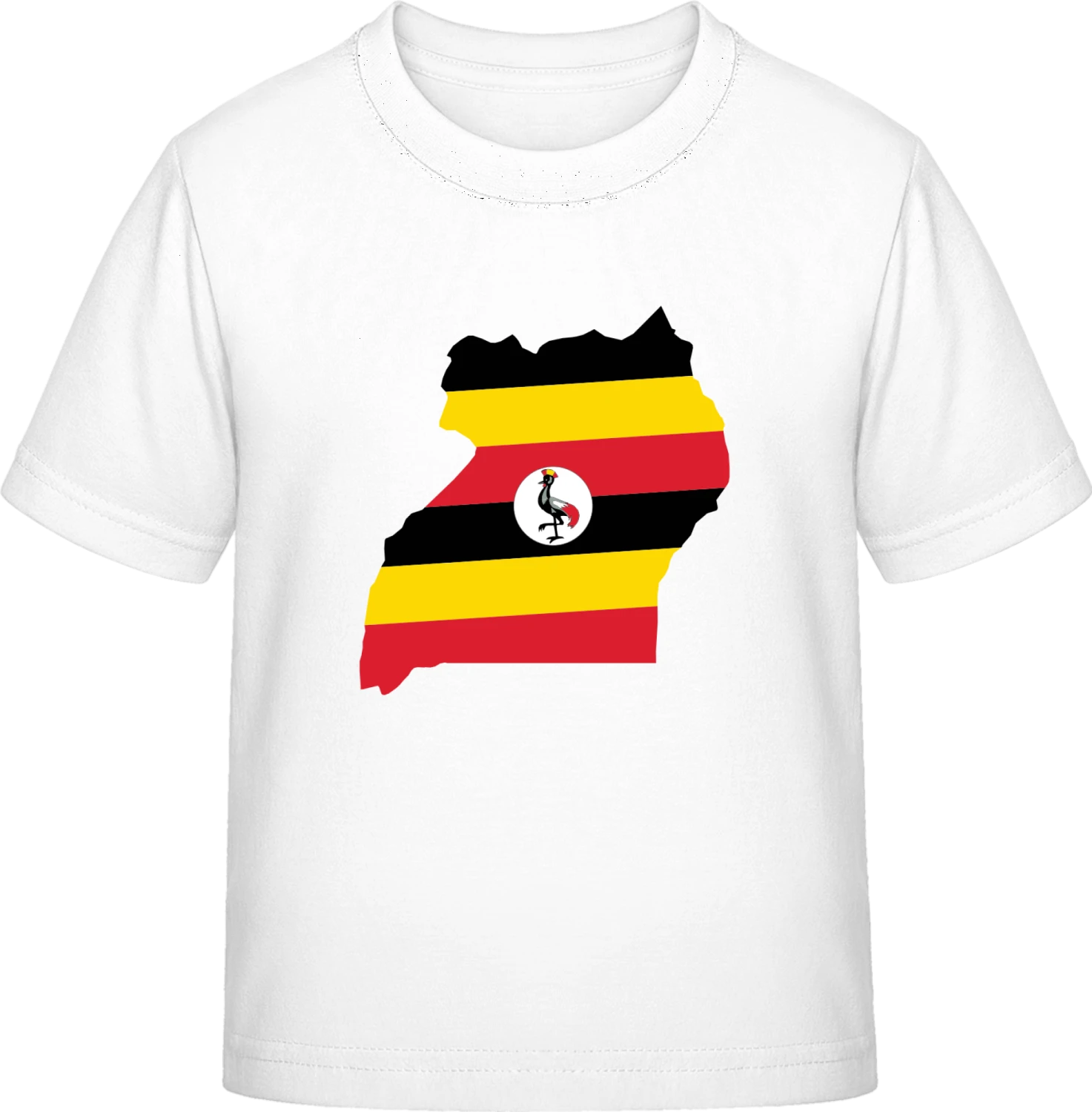 Uganda Map - White Exact 190 Kids - Front