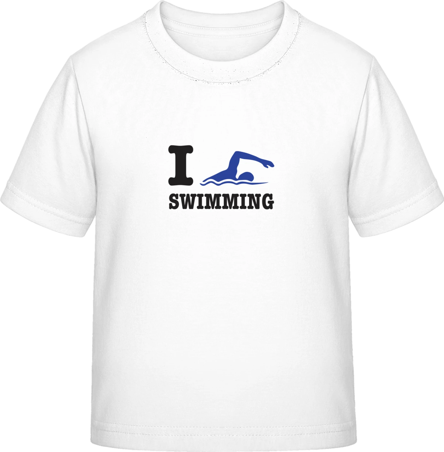 I Love Swimming - White Exact 190 Kids - Front