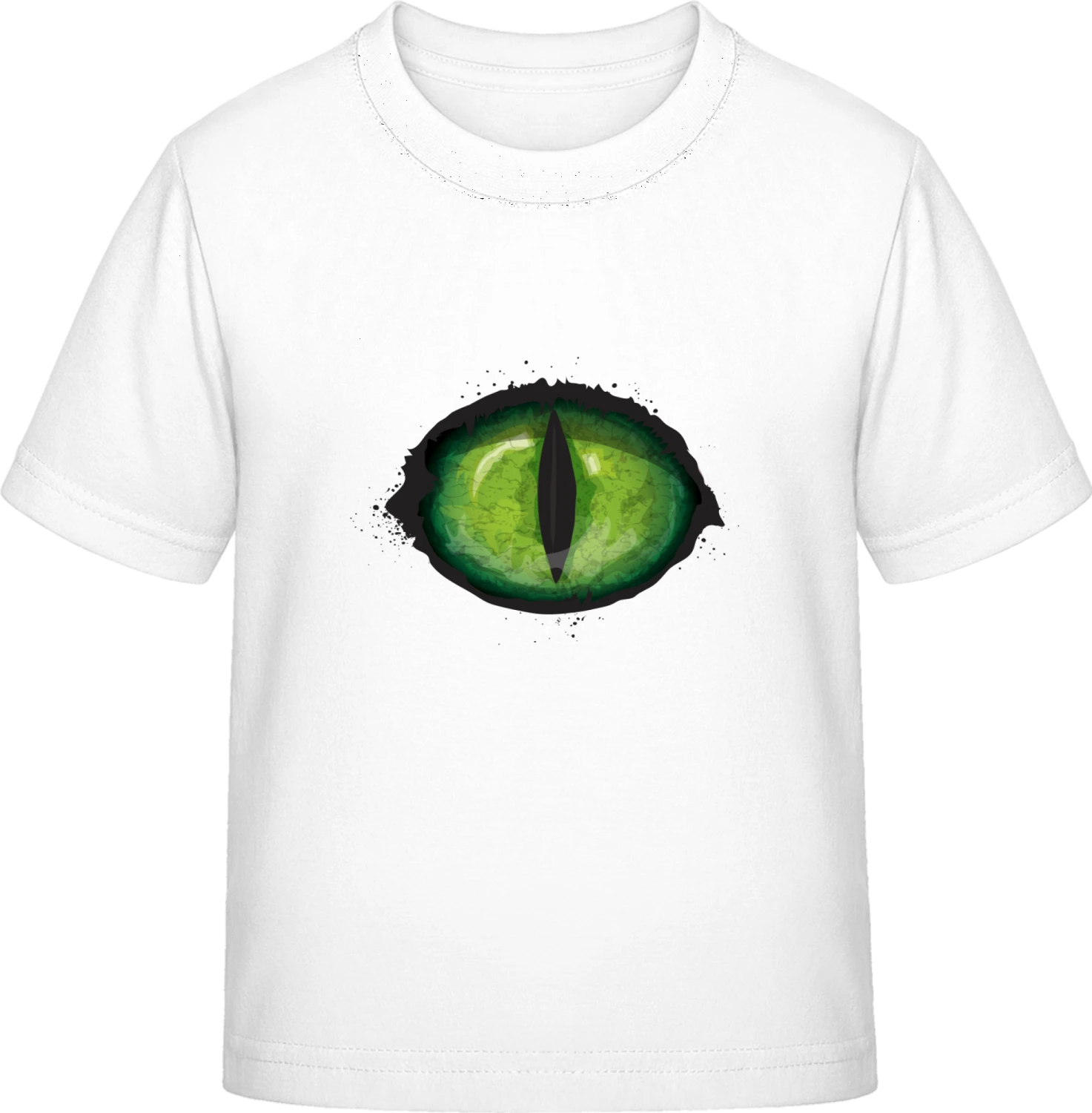 Scary Green Monster Eye - White Exact 190 Kids - Front