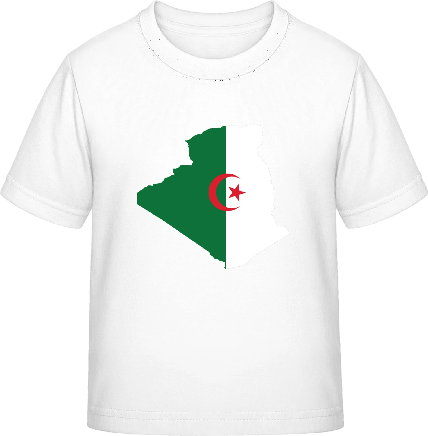 Algeria Map - White Exact 190 Kids - Front