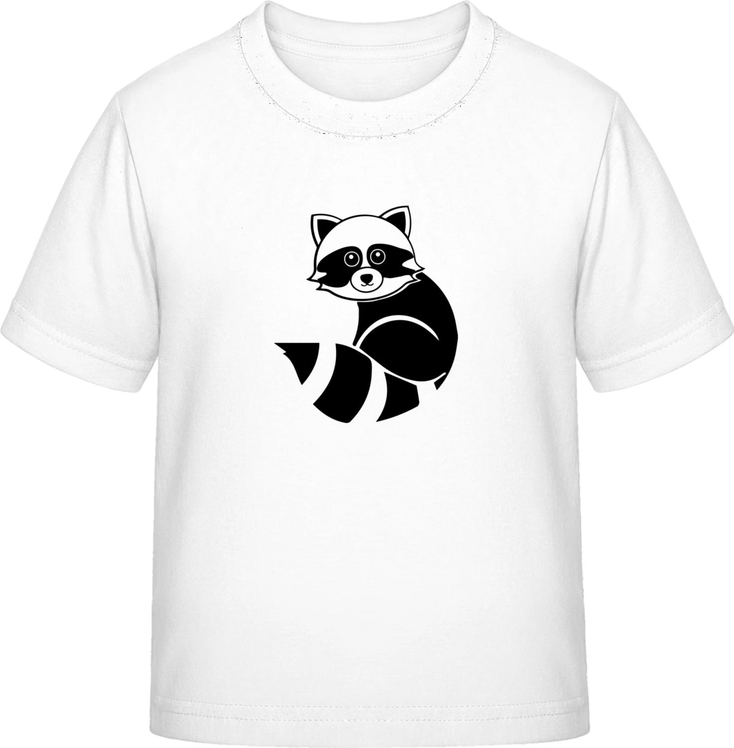 Raccoon Outline - White Exact 190 Kids - Front