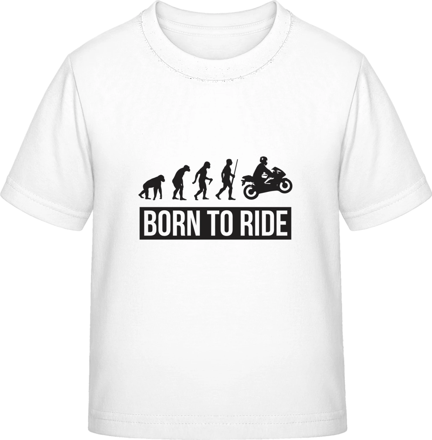 Born To Ride Motorbike - White Exact 190 Kids - Front